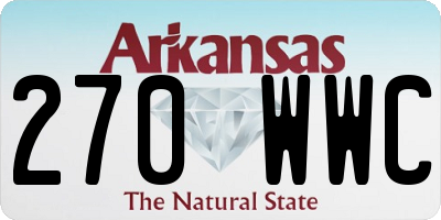 AR license plate 270WWC