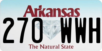 AR license plate 270WWH