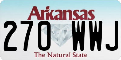 AR license plate 270WWJ