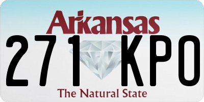 AR license plate 271KPO