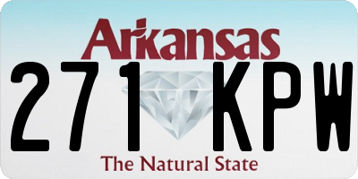 AR license plate 271KPW