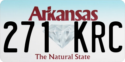 AR license plate 271KRC