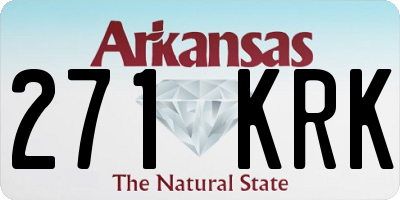 AR license plate 271KRK