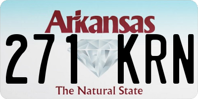 AR license plate 271KRN
