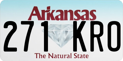 AR license plate 271KRO