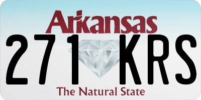 AR license plate 271KRS