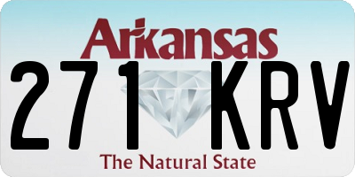 AR license plate 271KRV