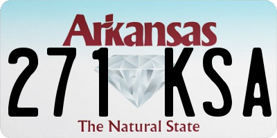 AR license plate 271KSA