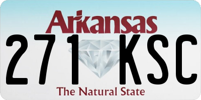 AR license plate 271KSC