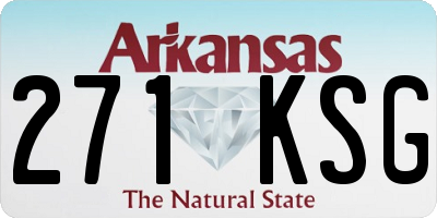 AR license plate 271KSG