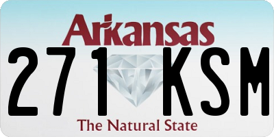 AR license plate 271KSM