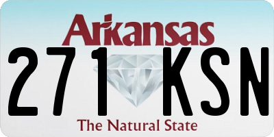 AR license plate 271KSN