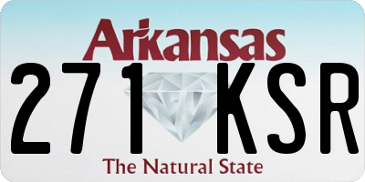 AR license plate 271KSR