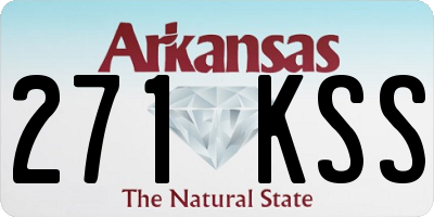 AR license plate 271KSS