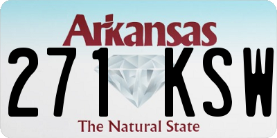 AR license plate 271KSW