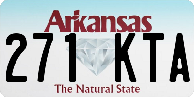 AR license plate 271KTA