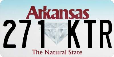 AR license plate 271KTR