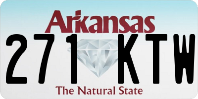 AR license plate 271KTW