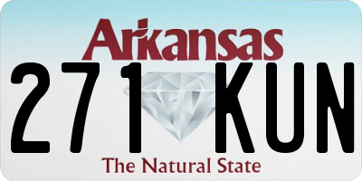 AR license plate 271KUN