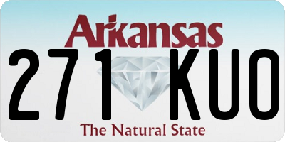 AR license plate 271KUO