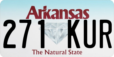 AR license plate 271KUR