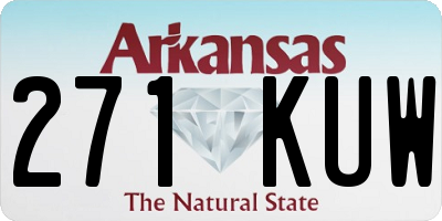 AR license plate 271KUW