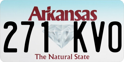 AR license plate 271KVO