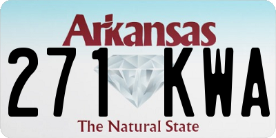 AR license plate 271KWA