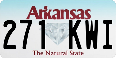 AR license plate 271KWI