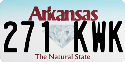AR license plate 271KWK