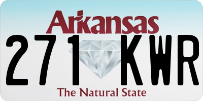 AR license plate 271KWR