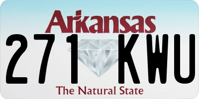 AR license plate 271KWU