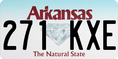AR license plate 271KXE