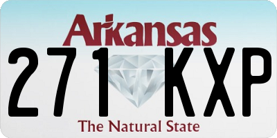 AR license plate 271KXP