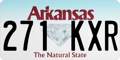 AR license plate 271KXR
