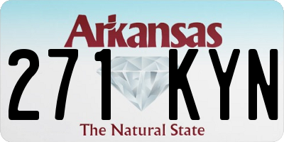 AR license plate 271KYN