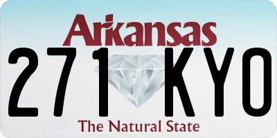 AR license plate 271KYO