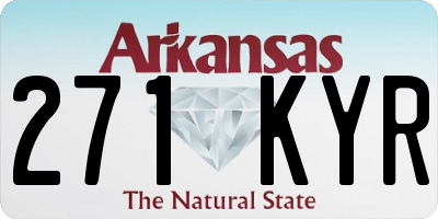 AR license plate 271KYR