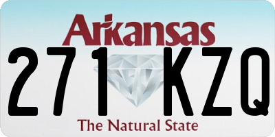 AR license plate 271KZQ