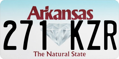 AR license plate 271KZR