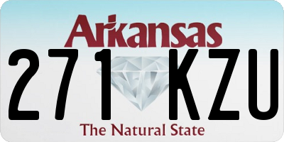 AR license plate 271KZU