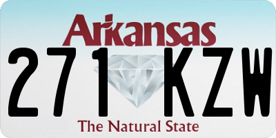 AR license plate 271KZW