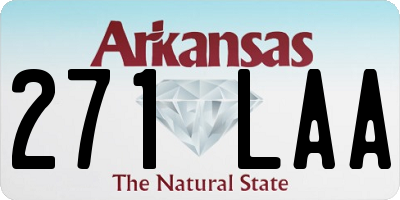 AR license plate 271LAA