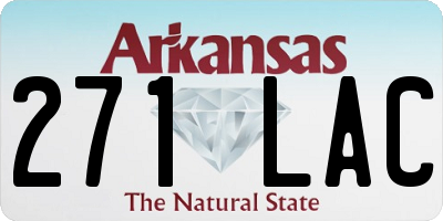 AR license plate 271LAC