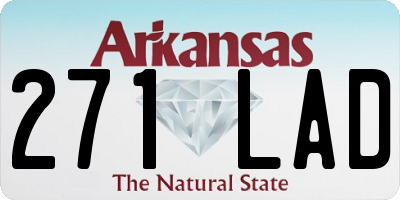 AR license plate 271LAD