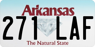 AR license plate 271LAF