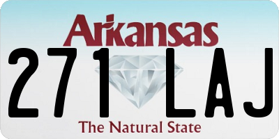 AR license plate 271LAJ