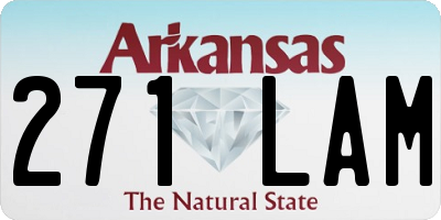 AR license plate 271LAM