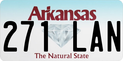 AR license plate 271LAN