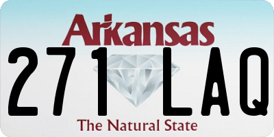 AR license plate 271LAQ